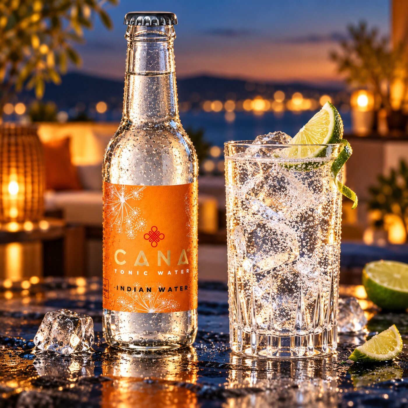 Cana Tonik – Indian Water na terasi ob sončnem zahodu